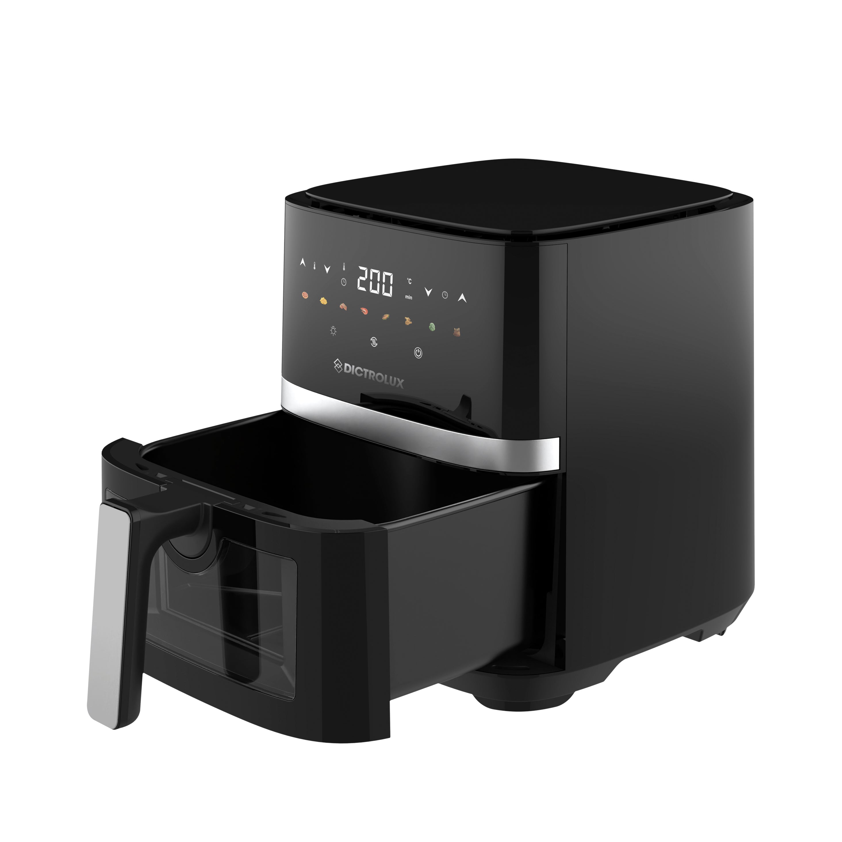 DICTROLUX - Friggitrice ad aria Black Vision Fryer 5 litri 1450 Watt